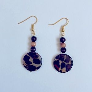 Animal Print Beaded Earrings
